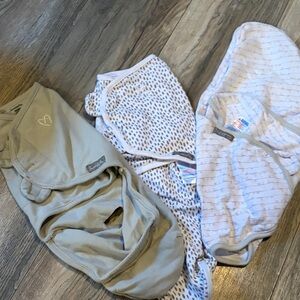SwaddleMe Cozy Wraps - Gray, White, and Cream